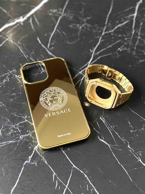 versace 24k gold phone case|Versace iphone 14 case.